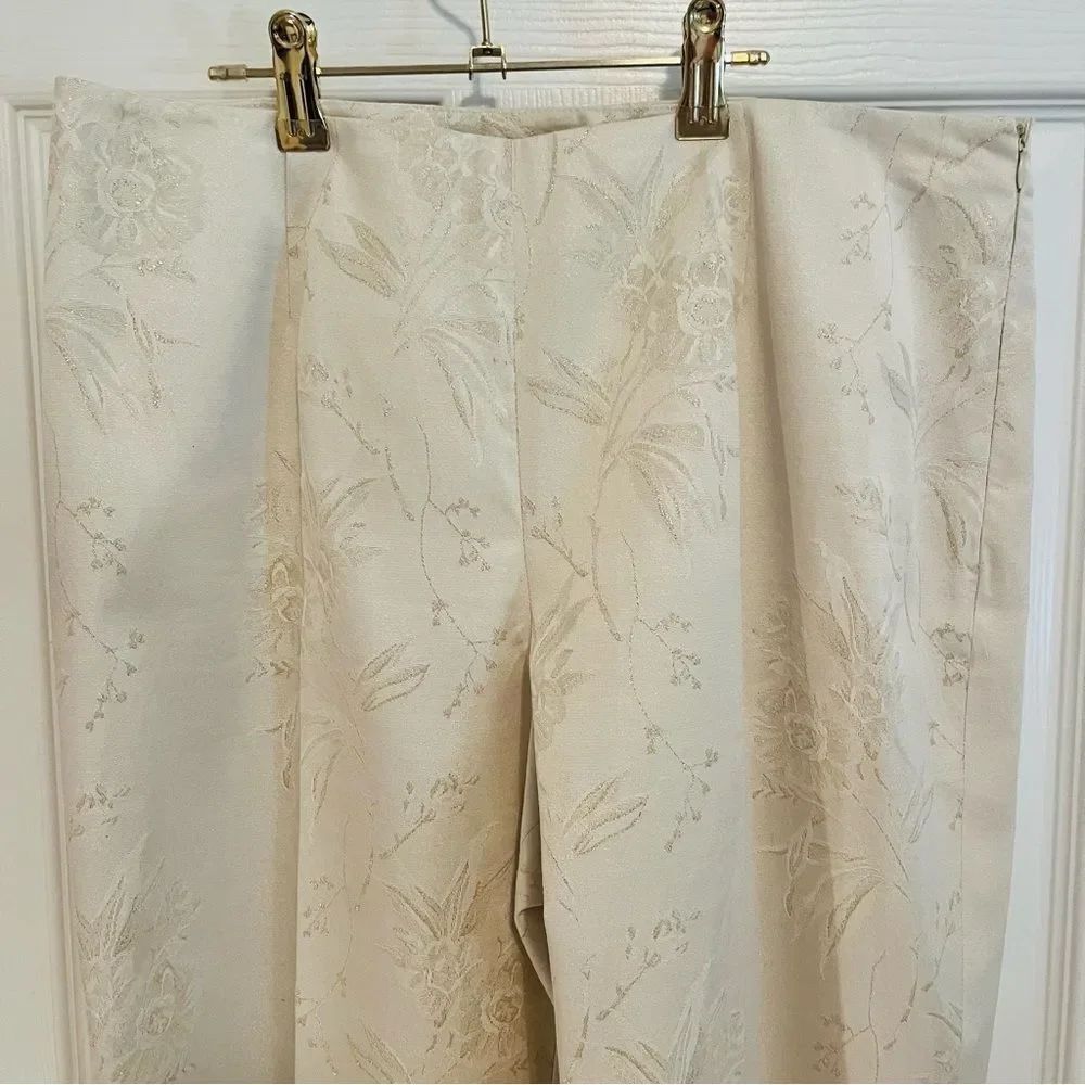 Elegant Floral Boot Cut Pants